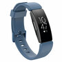 Fitbit Inspire 1 / HR / Ace 2 siliconen bandje met gesp - Maat: Large - denim