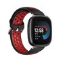 Fitbit Versa 3 &amp; 4 / Sense 1 &amp; 2 - Sport editie - Large - Zwart + rood