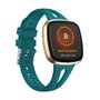 Fitbit Versa 3 &amp; 4 / Sense 1 &amp; 2  - Sportbandje druppel design - Large - Blauwgroen