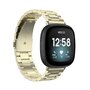 Fitbit Versa 3/4 &amp; Sense 1/2 metalen schakelbandje - Vintage goud