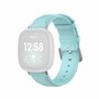 Fitbit Versa 3/4 &amp; Sense 1/2 leren bandje - Lichtblauw