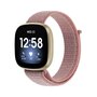 Fitbit Versa 3 &amp; Sense 1  - Sport loop nylon bandje - Oudroze