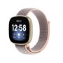 Fitbit Versa 3 &amp; Sense 1  - Sport loop nylon bandje - Zandroze