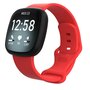 Fitbit Versa 3 &amp; 4 / Sense 1 &amp; 2 Sportbandje - Rood - Maat: M/L