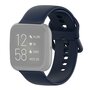 Fitbit Versa 1 / 2 &amp; Lite siliconen sportbandje met gespsluiting - Donkerblauw - Maat: Large