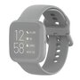 Fitbit Versa 1 / 2 &amp; Lite siliconen sportbandje met gespsluiting - Grijs - Maat: Large