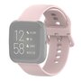 Fitbit Versa 1 / 2 &amp; Lite siliconen sportbandje met gespsluiting - Roze - Maat: Large