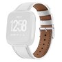 Fitbit Versa 1 / 2 &amp; Lite leren bandje - Wit