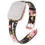 Fitbit Versa 1 / 2 &amp; Lite  bandje TPU leer - Bloemenprint