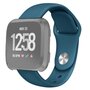 Fitbit Versa 1 / 2 &amp; Lite siliconen bandje - Maat: Large - Blauwgroen