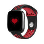 Fitbit Versa 1 / 2 &amp; Lite sportbandje - Maat: Small - Zwart + Rood