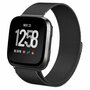 Fitbit Versa 1 / 2 &amp; Lite milanese bandje - Maat: Small - Zwart