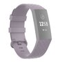 Fitbit Charge 3 &amp; 4 siliconen diamant pattern bandje - Maat: Small - Lichtpaars