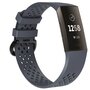 Fitbit Charge 3 &amp; 4 sport bandje - Maat: Large - Grijs/blauw