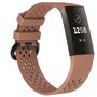 Fitbit Charge 3 &amp; 4 sport bandje - Maat: Large - Lichtbruin
