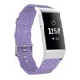 Fitbit Charge 3 &amp; 4 nylon bandje - Licht paars