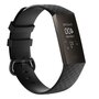 Fitbit Charge 3 &amp; 4 siliconen diamant pattern bandje - Maat: Large - Zwart