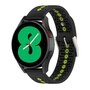 Dot Pattern bandje - Zwart met geel - Samsung Galaxy Watch 4 - 40mm &amp; 44mm