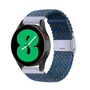Braided nylon bandje - Blauw / groen gem&ecirc;leerd - Samsung Galaxy Watch 4 - 40mm / 44mm