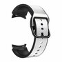 2 in 1 siliconen/ leren bandje - Grijs - Samsung Galaxy Watch 4 - 40mm &amp; 44mm