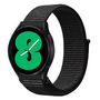 Sport Loop nylon bandje - Zwart gem&ecirc;leerd - Samsung Galaxy Watch 4 - 40mm / 44mm