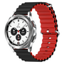 Ocean Style bandje - Zwart / rood - Samsung Galaxy Watch 4 Classic - 42mm &amp; 46mm