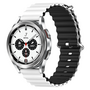 Ocean Style bandje - Wit / zwart - Samsung Galaxy Watch 4 Classic - 42mm &amp; 46mm