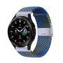 Braided nylon bandje - Groen / blauw - Samsung Galaxy Watch 4 Classic - 42mm / 46mm