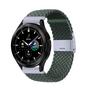 Braided nylon bandje - Donkergroen - Samsung Galaxy Watch 4 Classic - 42mm / 46mm