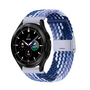 Braided nylon bandje - Blauw gem&ecirc;leerd - Samsung Galaxy Watch 4 Classic - 42mm / 46mm