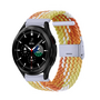Braided nylon bandje - Geel / oranje - Samsung Galaxy Watch 4 Classic - 42mm / 46mm