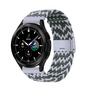 Braided nylon bandje - Groen / grijs - Samsung Galaxy Watch 4 Classic - 42mm / 46mm