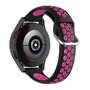 Siliconen sportbandje met gesp - Zwart + roze - Samsung Galaxy Watch 4 Classic - 42mm &amp; 46mm