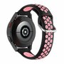 Siliconen sportbandje met gesp - Zwart + roze - Samsung Galaxy Watch 4 Classic - 42mm &amp; 46mm