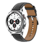 Luxe leren bandje - Zwart - Samsung Galaxy Watch 4 Classic - 42mm / 46mm