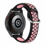 Siliconen sportbandje met gesp - Zwart + roze - Samsung Galaxy Watch 3 - 45mm