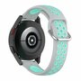 Siliconen sportbandje met gesp - Grijs + turquoise - Samsung Galaxy Watch - 42mm