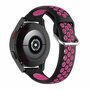 Siliconen sportbandje met gesp - Zwart + roze - Samsung Galaxy Watch - 42mm