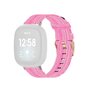 Fitbit Versa 3 &amp; Sense 1 - Canvas nylon bandje - Roze