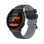 Siliconen Dot Pattern bandje - Zwart + grijs - Garmin Forerunner 220 / 230 / 235 / 620 / 630 / 735 (XT)