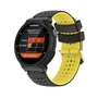 Siliconen Dot Pattern bandje - Zwart + geel - Garmin Forerunner 220 / 230 / 235 / 620 / 630 / 735 (XT)