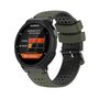 Siliconen Dot Pattern bandje - Donkergroen + zwart - Garmin Forerunner 220 / 230 / 235 / 620 / 630 / 735 (XT)