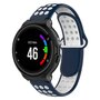 Siliconen sportbandje - Blauw + wit - Garmin Forerunner 220 / 230 / 235 / 620 / 630 / 735 (XT)