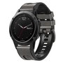 leer + siliconen bandje - Grijs - Garmin Fenix 7X / 6X / 5X