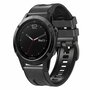 leer + siliconen bandje - Donkergrijs - Garmin Fenix 7 / 6 / 5