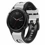 leer + siliconen bandje - Wit - Garmin Fenix 7 / 6 / 5