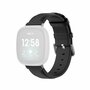 Fitbit Versa 3/4 &amp; Sense 1/2 leren bandje - Zwart