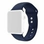 Siliconen sportbandje - Donkerblauw - Dubbele druksluiting - Geschikt voor Apple Watch 42mm / 44mm / 45mm / 49mm