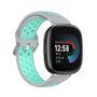 Fitbit Versa 3 &amp; 4 / Sense 1 &amp; 2 - Sport editie - Large - Grijs + turquoise