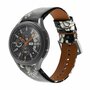 leren bandje - Bloemenprint grijs - Samsung Galaxy Watch 5 (Pro) - 40mm / 44mm / 45mm